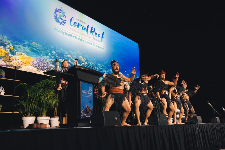 International Coral Reef Symposium opening Powhiri